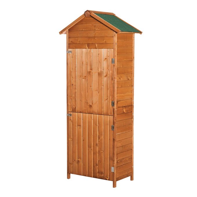 Armoire De Jardin En Bois Massif Marron Homcom La Redoute