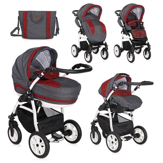 poussette trio rouge