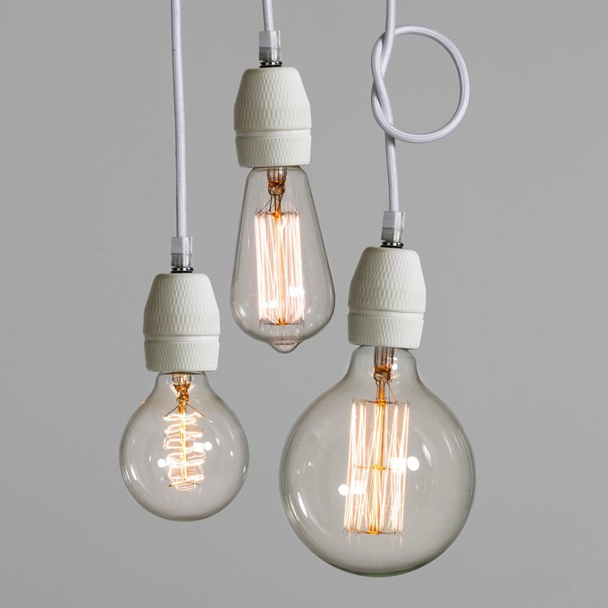 Luce Porcelain Ceiling Light Cable