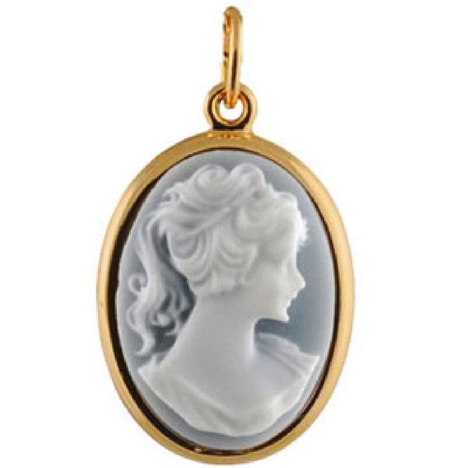 Pendentif Camée Fond Plaqué Or