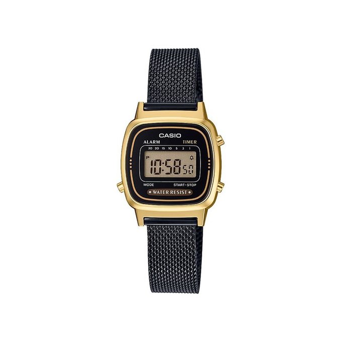 Montre Vintage Digital en Acier Noir Montre Vintage Digital en Acier Noir