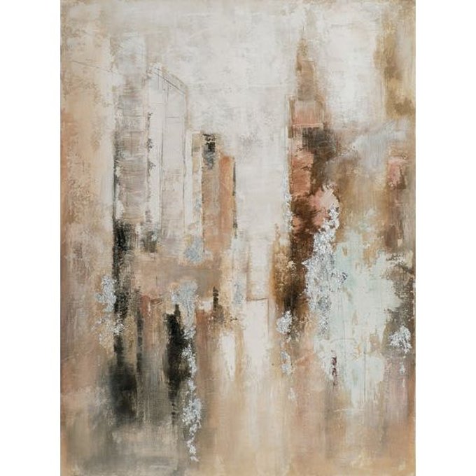Tableau Abstrait Beige Brun Argent Multicolore Pier Import La Redoute