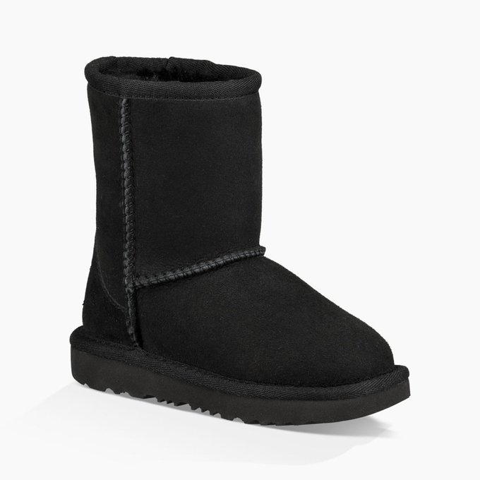 black ugg boots with white fur