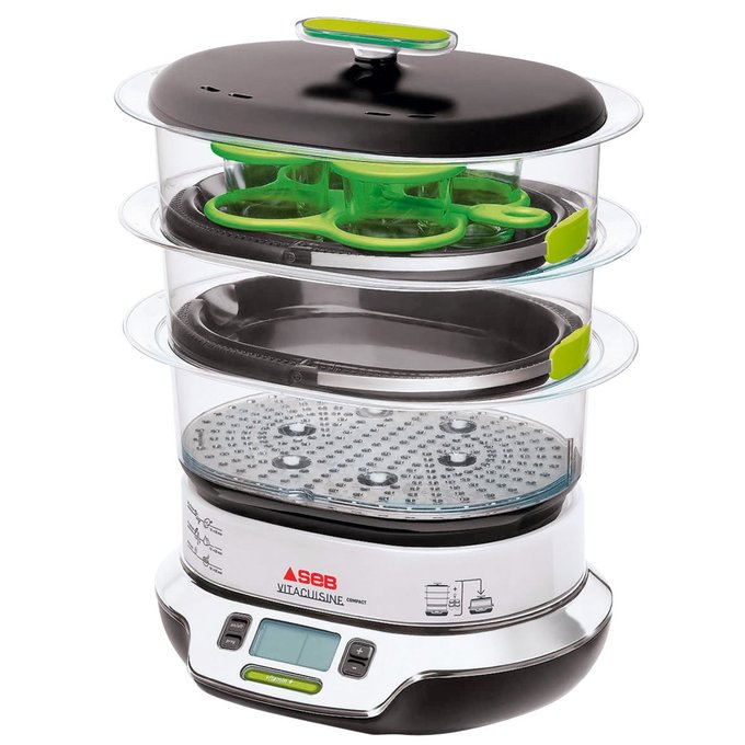 Cuiseur Vapeur Vitacuisine Compact Vs404300 Seb Gris Argent La