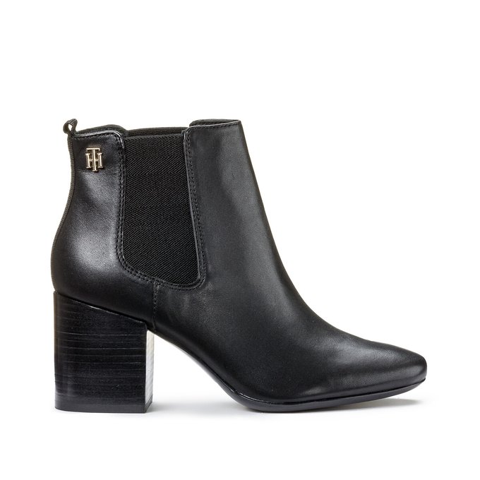 Essentials Heeled Chelsea Boots in Leather