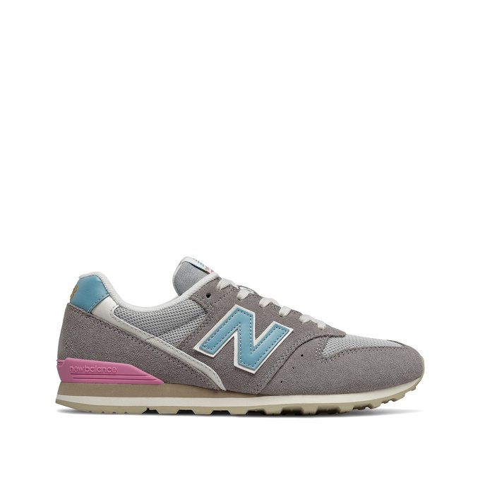 new balance 996 grey and pink suede trainers