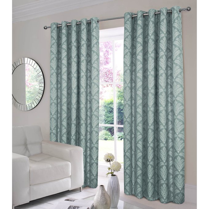Cornella Blackout Eyelet Curtains Teal Blue Home Curtains