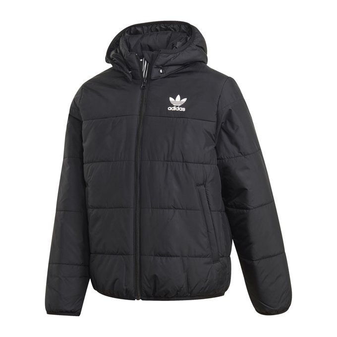 black adidas zip up