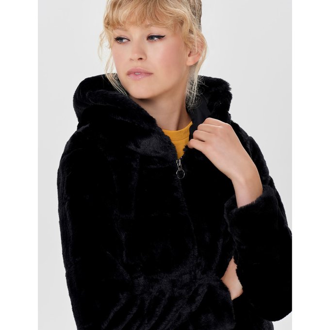 only fur hooded jacket