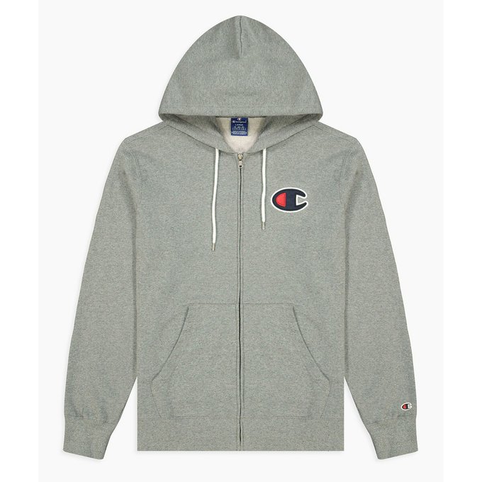 black champion zip up hoodie