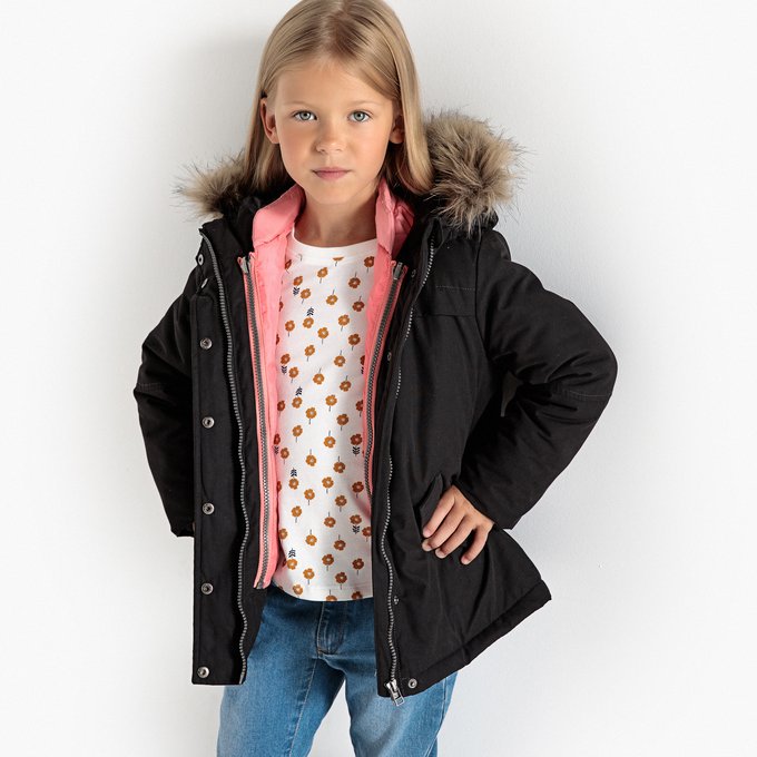 3-12 Years La Redoute Collections Big Girls Long Warm Hooded Padded Jacket