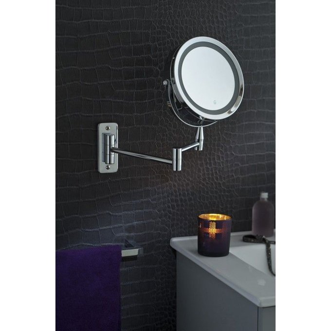 Miroir Grossissant (X5) Lumineux Mural - Diamètre: 17,5 cm
