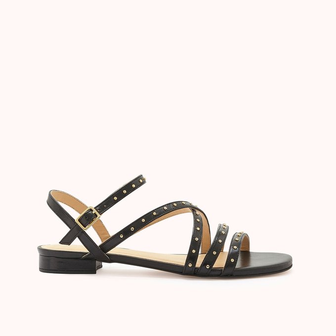 Zomini Leather Flat Sandals
