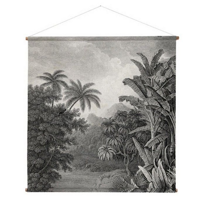 Deco Murale Imprime Vegetal Xxl Jungle Gris Hk Living La Redoute