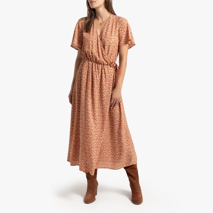 midaxi dress with sleeves