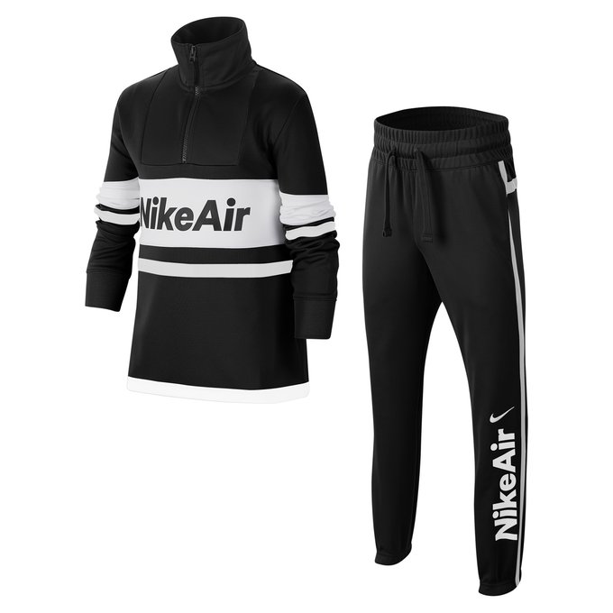 Air tracksuit, 6-16 years , black/white 
