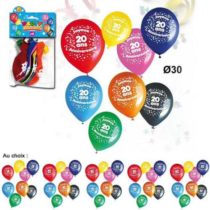 Sachet De 8 Ballons Age Anniversaire Ballons Anniversaire 60 Ans Ballons Anniversaire 60 Ans Kas Design La Redoute