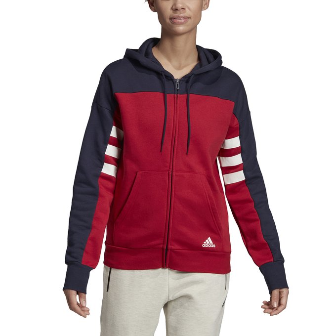 adidas donna felpa cappuccio bordeaux adidas donna felpa cappuccio bordeaux
