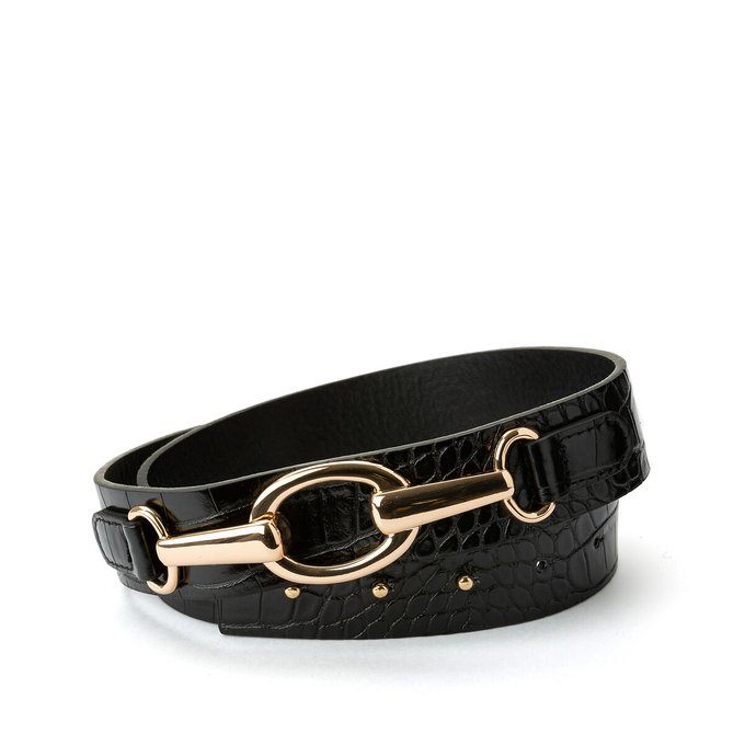 Ceinture Effet Reptile Noir La Redoute Collections La Redoute