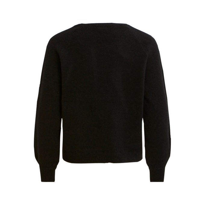 round neck black cardigan