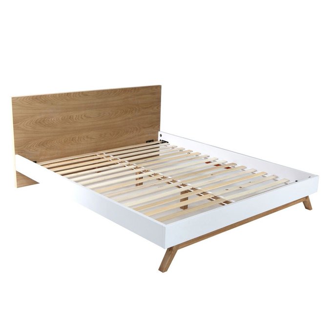 lit 160x200 design scandinave helia blanc miliboo la redoute