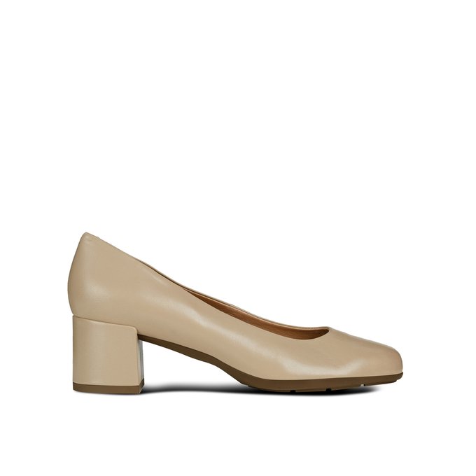 Annya leather heels , light taupe, Geox 