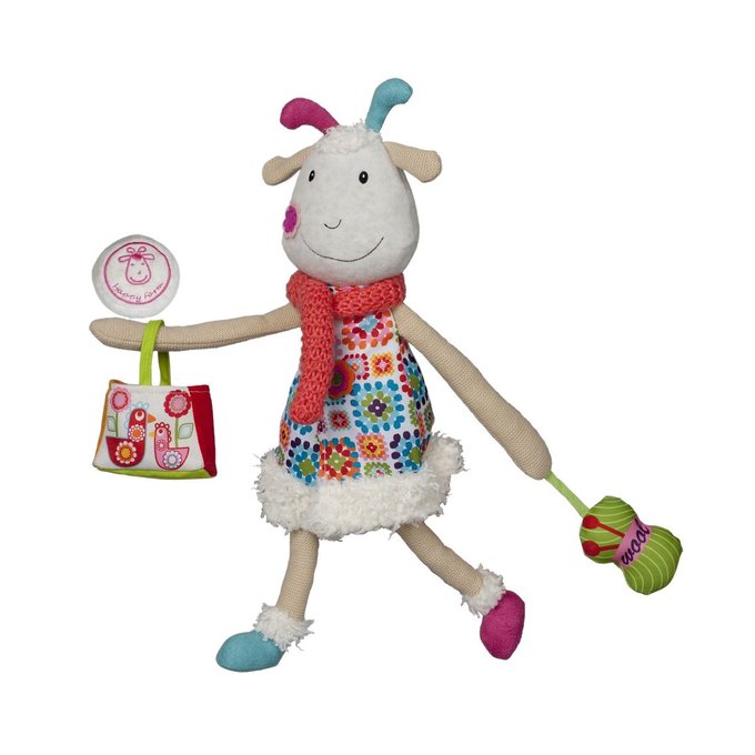 Peluche D Activites D Eveil Huguette La Biquette Collection Peace And Love Multicolore Ebulobo La Redoute