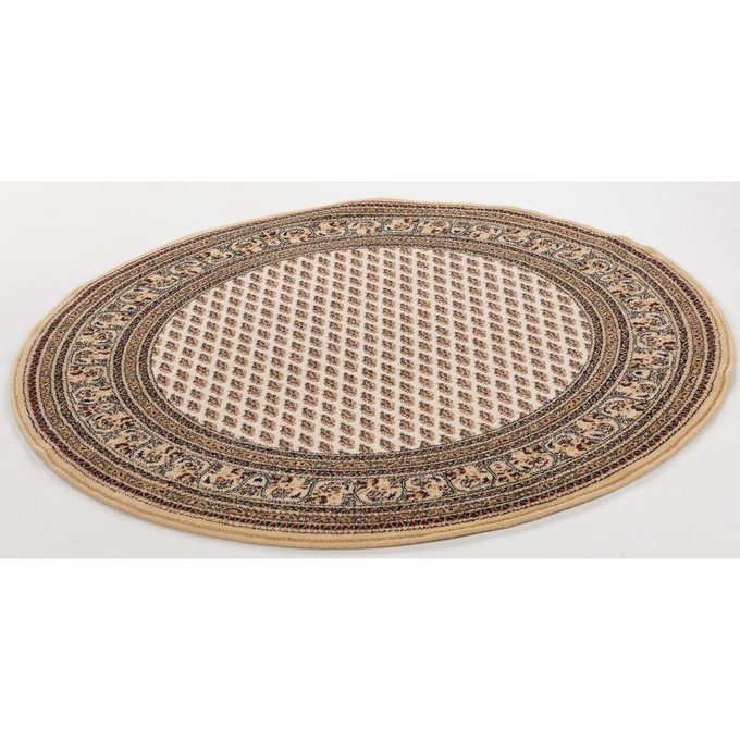 Tapis Salon Tarem Tapis Rond Beige Brown Theko La Redoute