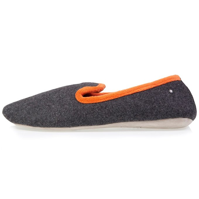 Chaussons Charentaises Feutre Homme Gris Isotoner La Redoute