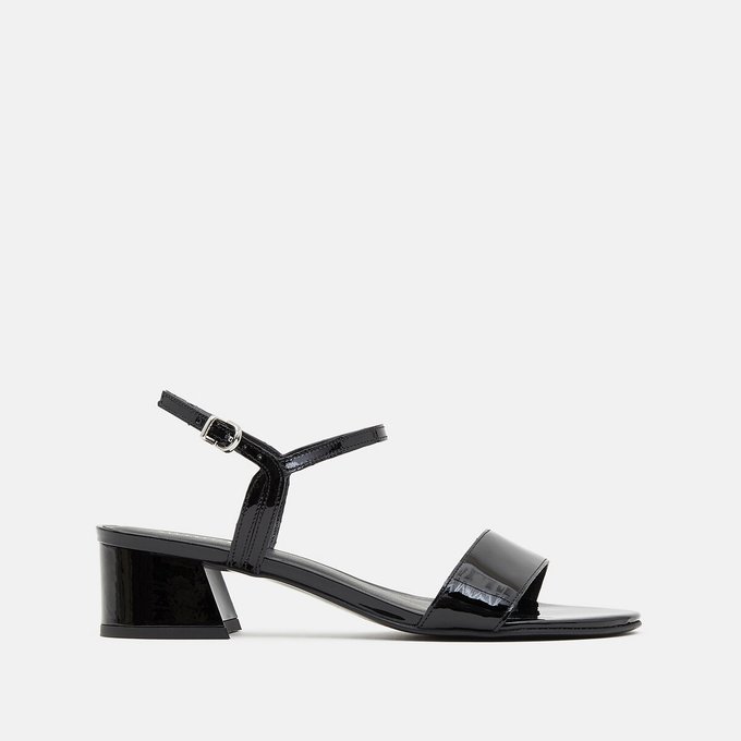 Henria Patent Leather Heeled Sandals