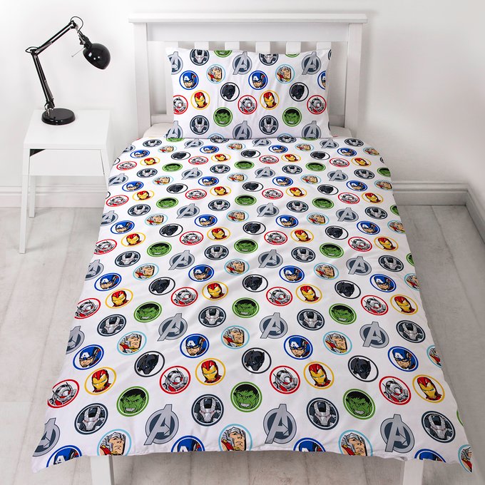 Avengers Strong Bed Set Single Multi Coloured Marvel