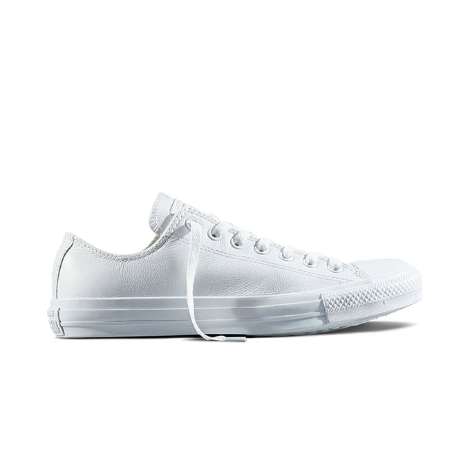 converse chuck taylor ox leather white trainers