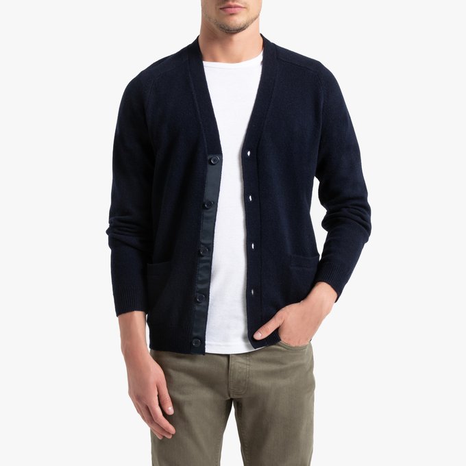La Redoute Collections Mens Cotton Buttoned Cardigan