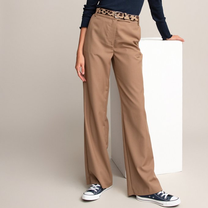 High waist flared trousers, length 31" La Redoute Collections | La Redoute