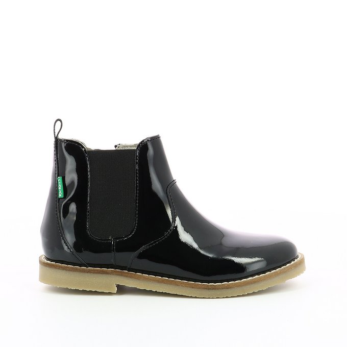 kickers noir vernis pas cher