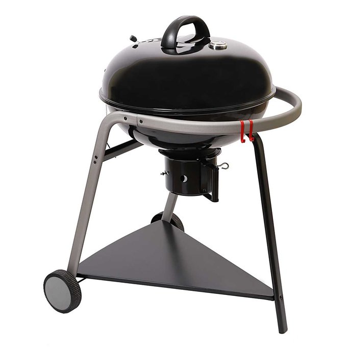 Barbecue à charbon de bois avec couvercle de cuisson noir Barbecue charbon avec couvercle