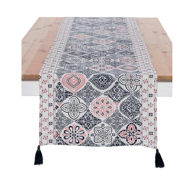 Chemin De Table Coton 45 X 170 Cm Gris Anthracite La Fiancee Du