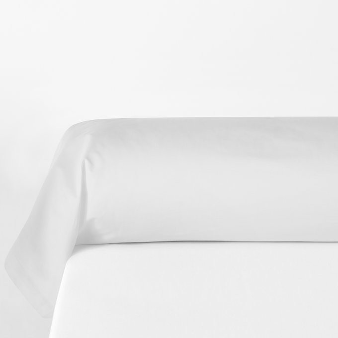 Plain Organic Cotton Percale Bolster Case La Redoute Interieurs