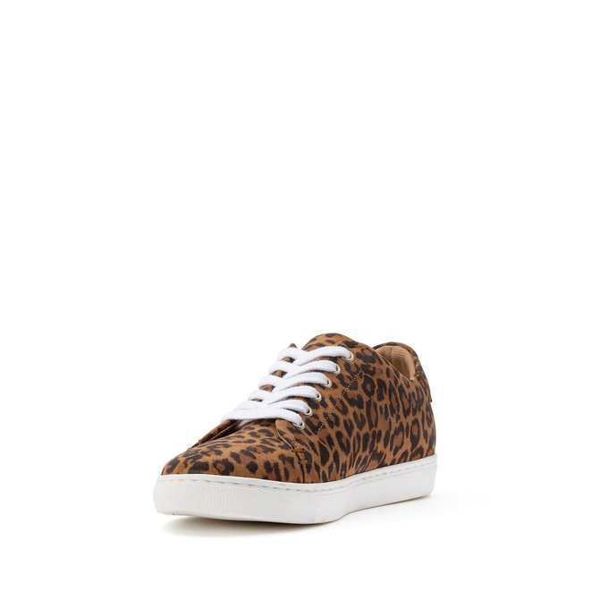 wide fit leopard print trainers