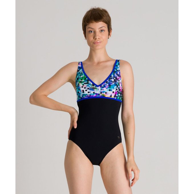 Maillot de bain 1 pièce piscine misaki multicolore, noir Maillot de bain 1 pièce piscine misaki multicolore, noir