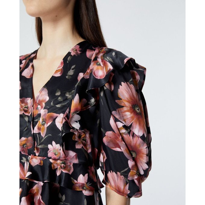 robe the kooples soie fleurs