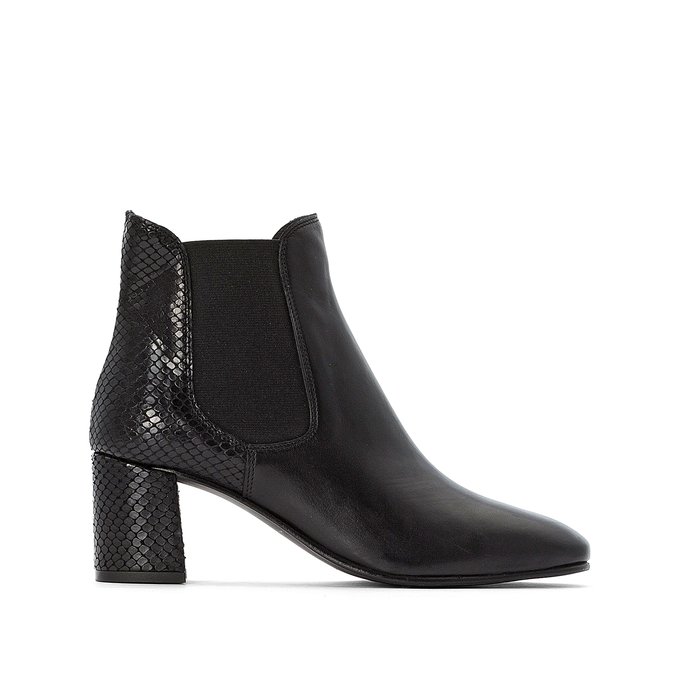black chelsea boots block heel