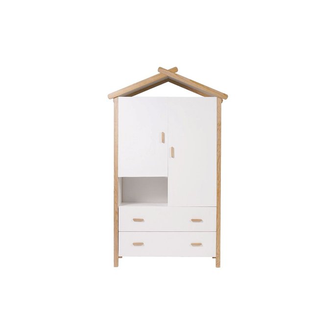 Armoire Enfant Design Birdy Bois Clair Blanc Miliboo La Redoute