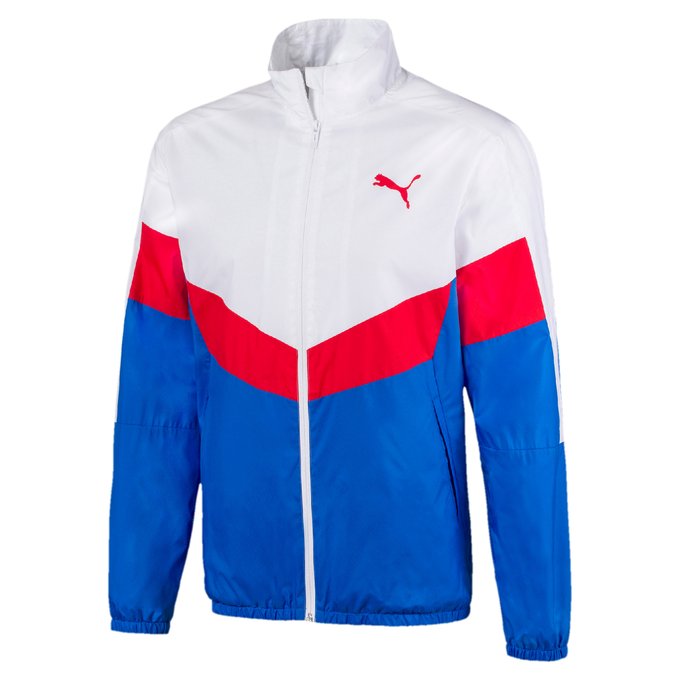 puma jacket red and white