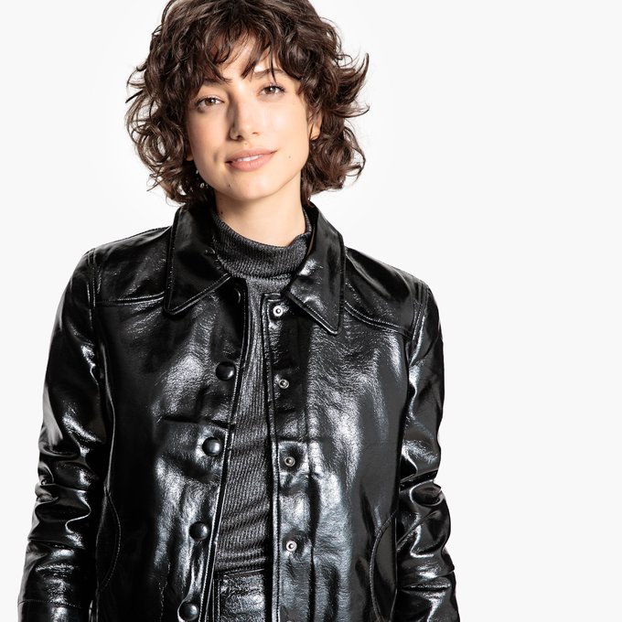 Vinyl Faux Leather Jacket La Redoute Collections