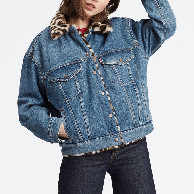 levi's fleece lined jean jacket