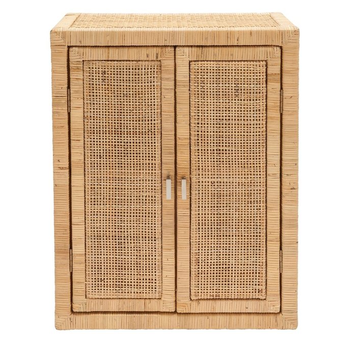 Petite Armoire En Cannage De Rotin Beige Fonce Kok La Redoute