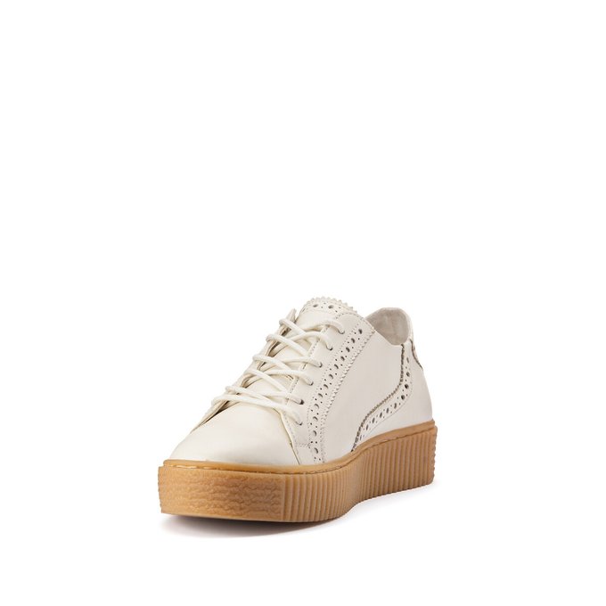 cream platform trainers