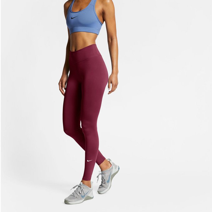 Yoga leggings , burgundy, Nike | La Redoute