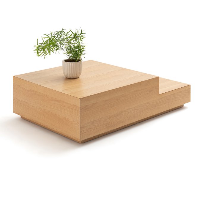 Isatis Oak Block Coffee Table Oak La Redoute Interieurs La Redoute